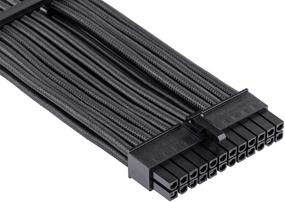 img 2 attached to Enhance Your PC's Performance with CORSAIR Premium Individually Sleeved PSU Cables Starter Kit - Black, 2 Yr Warranty, Designed for Corsair PSUs