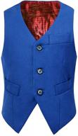 👔 visaccy 3 buttons fully lined formal suit vest for boys and girls: dapper and elegant attire logo