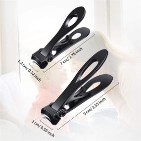 img 3 attached to Premium Quality Thick Nail Clippers for Men and Seniors - Wide Jaw Toenail and Fingernail Cutter Set