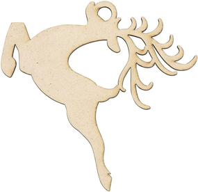 img 1 attached to 🦌 Set of 24 Wooden Christmas Ornaments - Reindeer Woodcraft Decorations