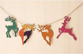 img 3 attached to 🦌 Set of 24 Wooden Christmas Ornaments - Reindeer Woodcraft Decorations