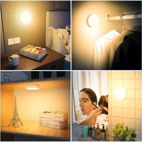 img 3 attached to FERSWE Dimmable Touch Lights, 3000K Rechargeable Tap Light with 1000mAh Large Battery, Stick on Lights for Closet, Cabinet, Shelf, Wall and Desk - Set of 2 for Optimal Illumination in Multiple Spaces