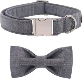 img 2 attached to Lionet Paws Adjustable Dog Collar with Bowtie - Durable, Comfortable, and Cute Collar for Dogs and Cats - Perfect Boy or Girl Gift