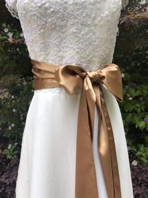 img 1 attached to 👗 Eyrie Special Occasion Dress Sash - Bridal Belts Wedding Sash - 4" Wide Double-Sided