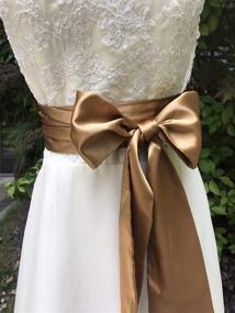 img 3 attached to 👗 Eyrie Special Occasion Dress Sash - Bridal Belts Wedding Sash - 4" Wide Double-Sided