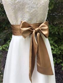 img 2 attached to 👗 Eyrie Special Occasion Dress Sash - Bridal Belts Wedding Sash - 4" Wide Double-Sided
