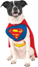 img 4 attached to 🐶 Authentic DC Comics Superman Cape with Chest Piece Pet Costume