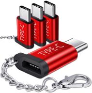 адаптер micro usb (женский) к usb c, 4-штуковый набор логотип