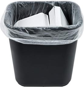 img 1 attached to 🗑️ 50 Small to Medium Trash Bags: 7-10 Gallon, 24" x 24" Clear Garbage Bags - Commercial Waste Basket, Bathroom, Office Shredder Bags