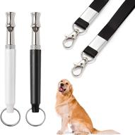 hweey dog whistles: adjustable ultrasonic training whistles for effective recall and bark control - set of 2 (black, white) logo