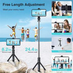 img 1 attached to Selfie Stick Bluetooth Tripod Extendable