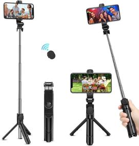 img 4 attached to Selfie Stick Bluetooth Tripod Extendable