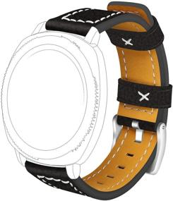 img 4 attached to 👟 ECSEM Garmin Vivomove HR Replacement Leather Bands - Colorful Sports Bracelet for Garmin Vivoactive 3/Forerunner 645/Vivomove 3/Venu