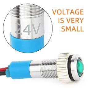 img 3 attached to 🔋 GASHER 12V/24V/110V 20mA Energy Saving Indicator Light - Mounting Hole Size 8mm (5/16inch) - Pack of 5 (Green, Yellow, Red, Blue, White)