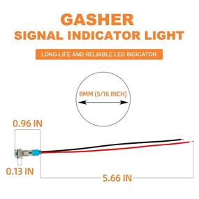 img 1 attached to 🔋 GASHER 12V/24V/110V 20mA Energy Saving Indicator Light - Mounting Hole Size 8mm (5/16inch) - Pack of 5 (Green, Yellow, Red, Blue, White)