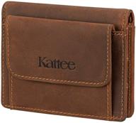 kattee leather wallet 👝 minimalist holder: sleek men's accessory essential logo