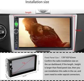 img 3 attached to 🚗 UNITOPSCI 7-Дюймовый автомагнитола с сенсорным экраном, Bluetooth для свободных вызовов, камера заднего вида и FM-приемник – автомобильный MP5-плеер поддерживает Mirror Link, AUX-вход, USB и TF-вход.