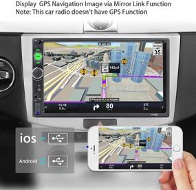 img 2 attached to 🚗 UNITOPSCI 7-Дюймовый автомагнитола с сенсорным экраном, Bluetooth для свободных вызовов, камера заднего вида и FM-приемник – автомобильный MP5-плеер поддерживает Mirror Link, AUX-вход, USB и TF-вход.