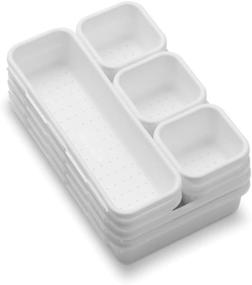 img 3 attached to 📦 Interlocking Bin Pack by Madesmart in White - 8-Piece Set