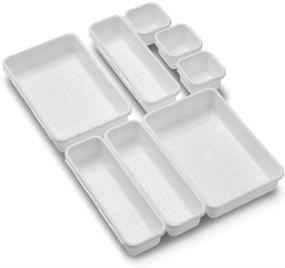 img 4 attached to 📦 Interlocking Bin Pack by Madesmart in White - 8-Piece Set