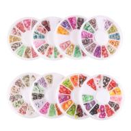 decora 8 cases of fruit cake flower animal slices: ideal for slime, diy crafts, nail art, and decoration! logo