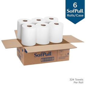 img 3 attached to SofPull Regular Centerpull Premium Paper Towel by Georgia-Pacific (GP 🧻 PRO), White, 28124, 324 Sheets Per Roll, 6 Rolls Per Case