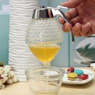 sencoo no drip honey & syrup dispenser with counter top storage stand - mess-free pouring! logo