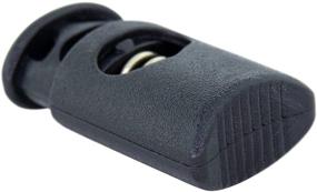 img 2 attached to 🔒 SGT KNOTS Crown Spring Cord Lock - 100 Pack Black Plastic Toggle Stopper