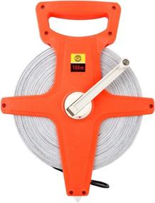 img 3 attached to 📏 QWORK 1/2" x 330' Open Reel Dual Sided Fiberglass Tape Measure for Engineer - Premium Professional Tool