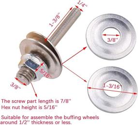 img 1 attached to 🔧 SCOTTCHEN 4 Inch Buffing Polishing Wheel: Perfect for Bench Grinder or Drill, with Adapter - White (50 Ply) & Yellow (42 Ply), 1/2" Arbor Hole