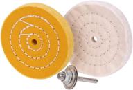 🔧 scottchen 4 inch buffing polishing wheel: perfect for bench grinder or drill, with adapter - white (50 ply) & yellow (42 ply), 1/2" arbor hole logo