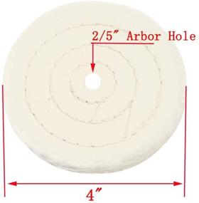 img 2 attached to 🔧 SCOTTCHEN 4 Inch Buffing Polishing Wheel: Perfect for Bench Grinder or Drill, with Adapter - White (50 Ply) & Yellow (42 Ply), 1/2" Arbor Hole