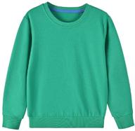 👕 iessra boys girls crewneck sweatshirts - comfy solid cotton long sleeve pullover for toddlers logo