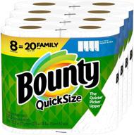 bounty quick-size white paper towels - 8 family rolls (equivalent to 20 regular rolls) logo