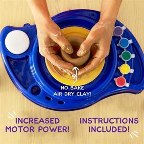 img 2 attached to 🏺 Motorized Power Pottery Wheel Kit by Horizon Group USA - Explore Pottery-Making at Home with Terra Cotta Clay, Enhanced Pottery Wheel with Foot Pedal, and Bonus Sculpting Tools