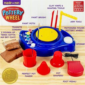 img 3 attached to 🏺 Motorized Power Pottery Wheel Kit by Horizon Group USA - Explore Pottery-Making at Home with Terra Cotta Clay, Enhanced Pottery Wheel with Foot Pedal, and Bonus Sculpting Tools