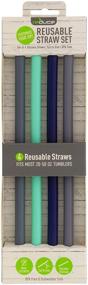 img 4 attached to Reduce Silicone Plastic Straws: 4 Pack of Flexible Replacement Straws for 20-50 oz Tumblers - Cut to Size, BPA-Free and Dishwasher Safe - Ideal for Kids Smoothies