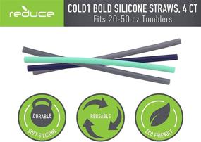 img 1 attached to Reduce Silicone Plastic Straws: 4 Pack of Flexible Replacement Straws for 20-50 oz Tumblers - Cut to Size, BPA-Free and Dishwasher Safe - Ideal for Kids Smoothies
