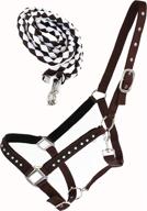 nylon padded halter noseband with lead rope - tack 606163-164 logo