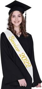 img 1 attached to White Senior 2022 Satin Sash