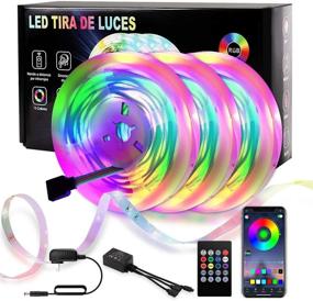 img 4 attached to Ninge LED Strip Lights 50ft (15m) for TikTok, 5050 RGB Color Changing Light Strip with Bluetooth App Control, Tape Light for Bedroom, Kitchen, Party Decoration - Enhanced for Better SEO