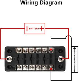 img 3 attached to 🔌 6-ти контурный блок предохранителей с отрицательным шинным соединением - HORSMILE ATC/ATO 6-позиционный блок предохранителей с заземлением, защитной крышкой, клеммами на болтах, наклейками на 70 шт., для автомобилей, катеров и морских приложений с 12 предохранителями.