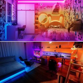 img 2 attached to Vibrant 50ft LED Strip Lights with 44 Key Remote for Bedroom Decor – Multi-Color RGB SMD5050, 12V Color-Changing Tape Light for TV, DIY Projects (25ft x 2 + Indoor Only)