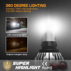 img 3 attached to 🔦 KIMLATAR 912 921 LED Bulbs for Back Up Reverse Lights: CANBUS Error Free, 20W 6000Lumens, CSP 6-SMD Upgraded T15 LED Reverse Lights Bulbs with IP65, 6500K High Brightness – Pack of 2