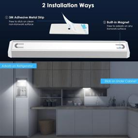 img 1 attached to 🔦 Convenient and Versatile LED Closet Light: MCGOR 3 Modes 30 LED Motion Sensor Under Cabinet Lights, Wireless Rechargeable Stick-on Anywhere Night Light Bar Perfect for Kitchen Counter, Wardrobe, Hallway, and Stairs (3 Pack)