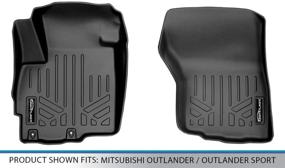 img 1 attached to 🏆 Ultimate Flooring Protection: SMARTLINER Custom Fit Floor Mats for 2011-2021 Mitsubishi Outlander/Outlander Sport - 1st Row Liner Set in Sleek Black