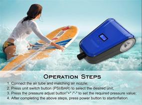 img 2 attached to 🔌 Ralph Digital Electric Super Air Pump Compressor, Adjustable 0-20 PSI, 12V DC Car Connection, Auto-Off Function Portable Inflator for Inflatables, Paddle Boards, Kayaks, Air Mattresses.