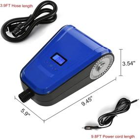 img 3 attached to 🔌 Ralph Digital Electric Super Air Pump Compressor, Adjustable 0-20 PSI, 12V DC Car Connection, Auto-Off Function Portable Inflator for Inflatables, Paddle Boards, Kayaks, Air Mattresses.