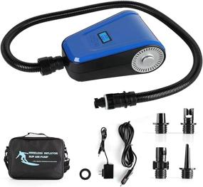 img 4 attached to 🔌 Ralph Digital Electric Super Air Pump Compressor, Adjustable 0-20 PSI, 12V DC Car Connection, Auto-Off Function Portable Inflator for Inflatables, Paddle Boards, Kayaks, Air Mattresses.