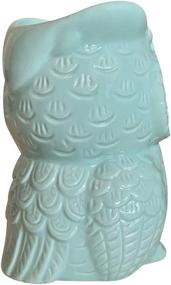 img 2 attached to 🦉 Versatile Turquoise Blue Ceramic Owl: Ideal for Storing Utensils, Organizing Kitchen, Adding Charm, and More!